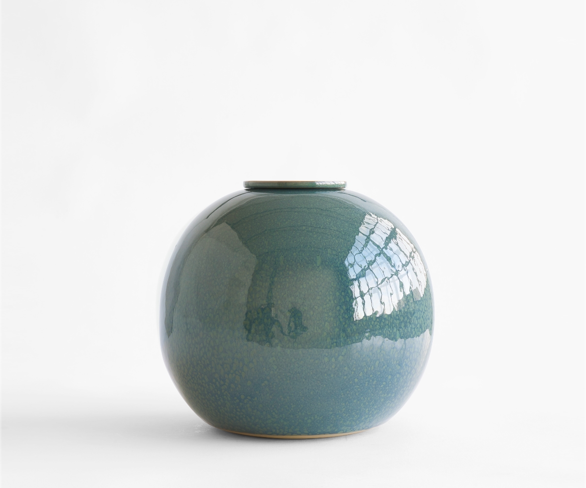 Diona urne — groen & blauw keramiek 3,8 liter