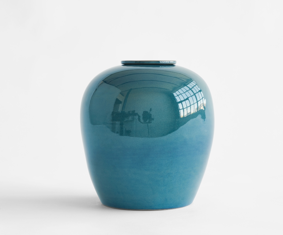 Verno urne — groen & blauw keramiek 3,5 liter