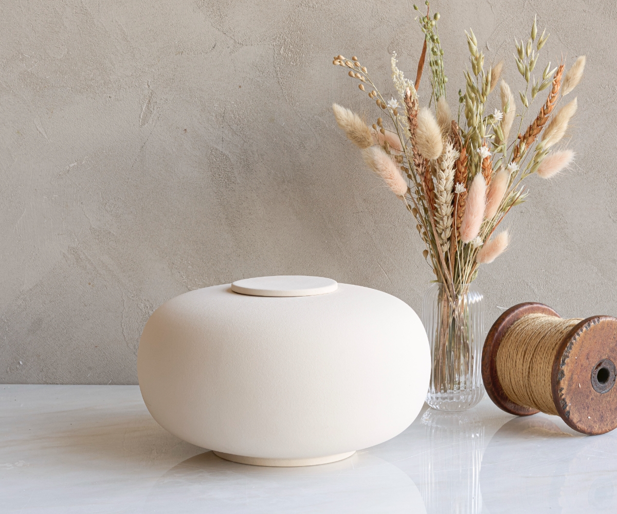 Urne Noma — engobe beige 3,6 litres